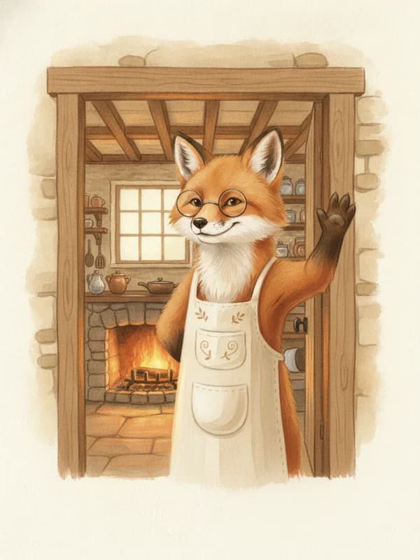 Roux, the fox who keeps the Ladleby kitchen